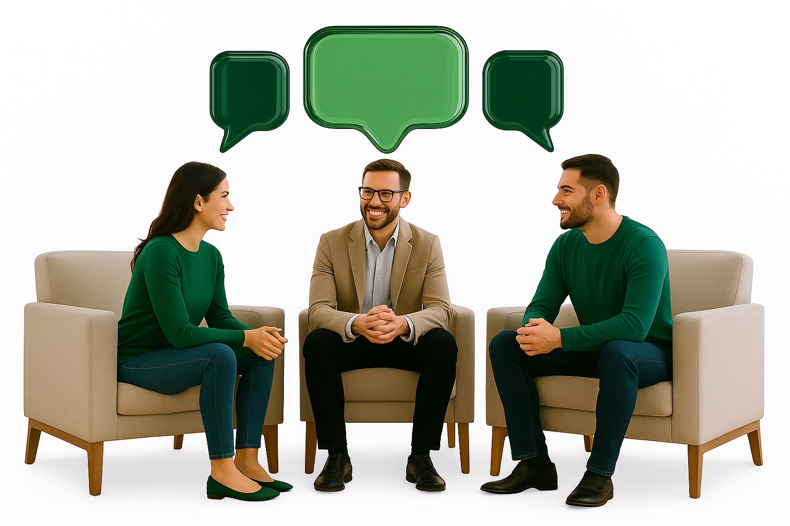 A chat session showing a conversation being mediated.